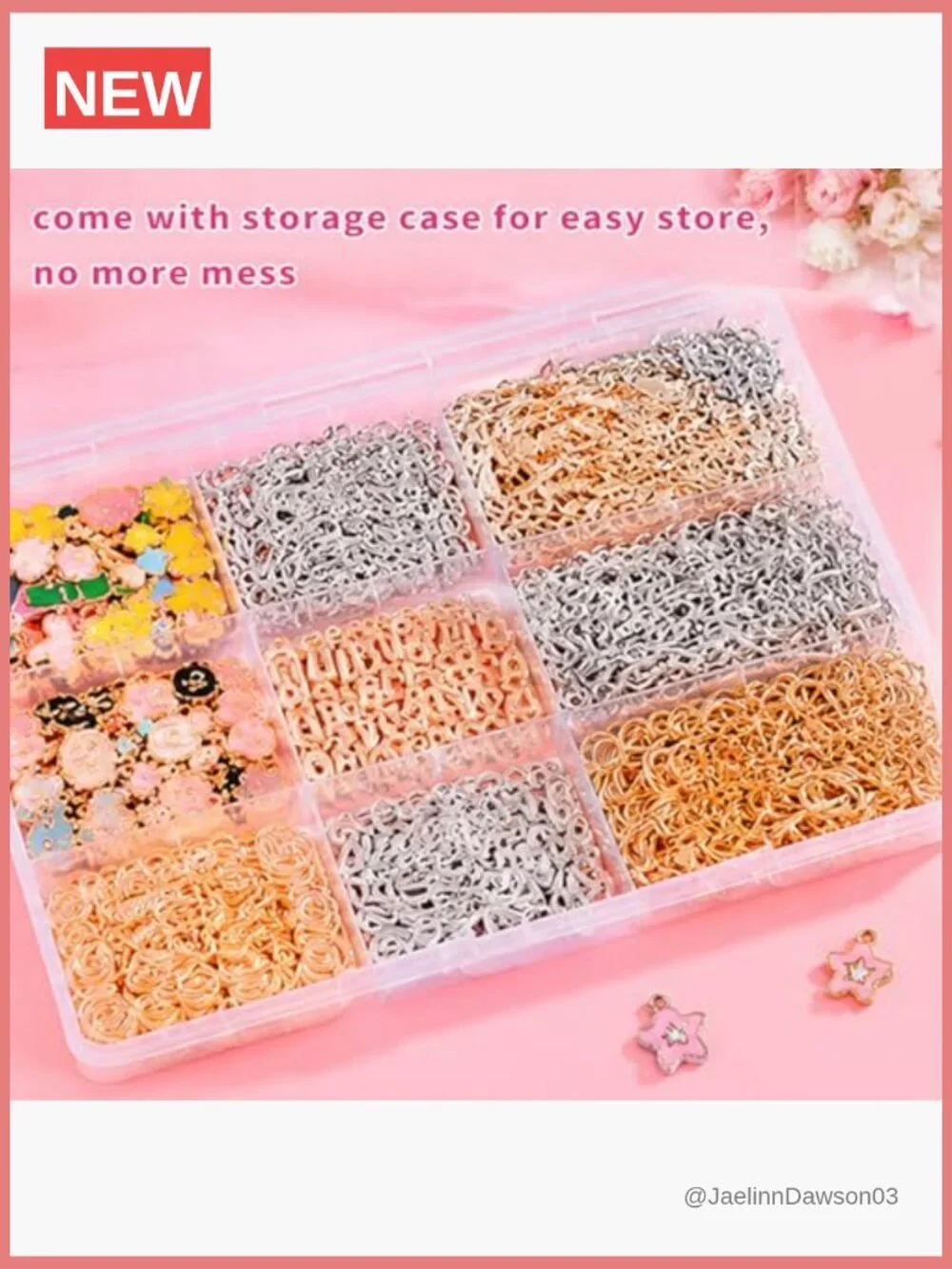 Jewelry Making Kit - 500 Pcs Charm Bracelet DIY Set Stainless Steel